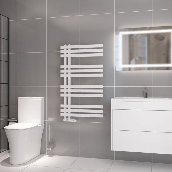 Eastbrook  Hurley 1000mm x 600mm Towel Rail Matt White   89.1718