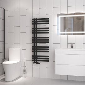 Eastbrook Hurley 1200mm x 500mm Towel Rail Matt Black   89.1713