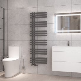 Eastbrook Hurley 1500mm x 500mm Towel Rail Matt Anthracite   89.1735
