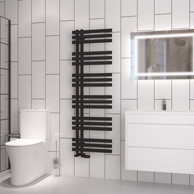 Eastbrook  Hurley 1500mm x 500mm Towel Rail Matt Black   89.1737