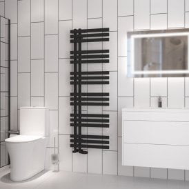 Eastbrook Hurley 1500mm x 500mm Towel Rail Matt Black   89.1737