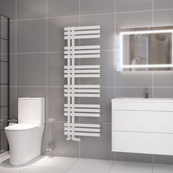 Eastbrook  Hurley 1500mm x 500mm Towel Rail Matt White   89.1729