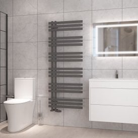 Eastbrook Hurley 1500mm x 600mm Towel Rail Matt Anthracite   89.1736