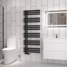 Eastbrook Hurley 1500mm x 600mm Towel Rail Matt Black   89.1738