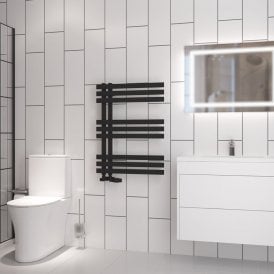 Eastbrook Hurley 800mm x 600mm Towel Rail Matt Black   89.1712
