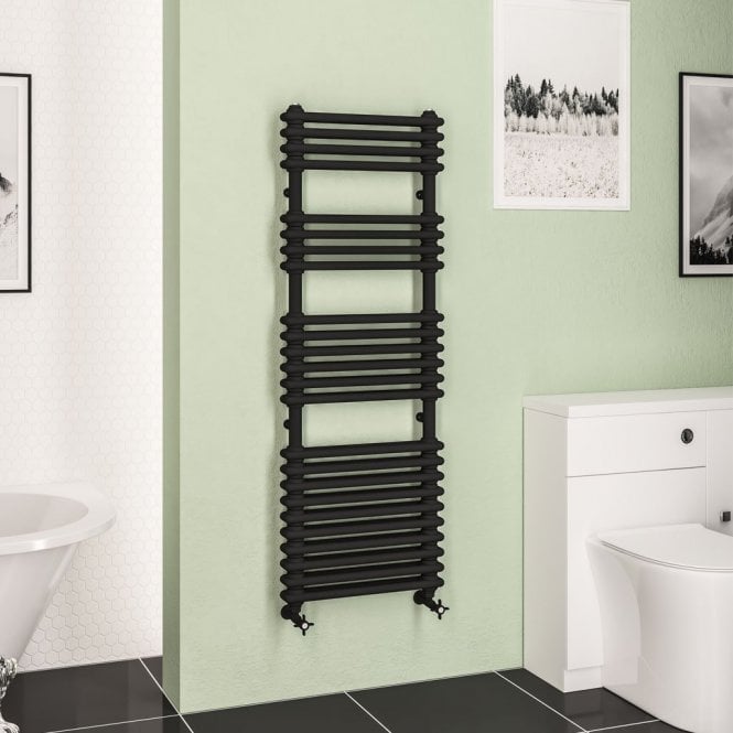 Eastbrook  Imperia 2 Column Multirail 1430mm x 500mm Matt Black   41.0834