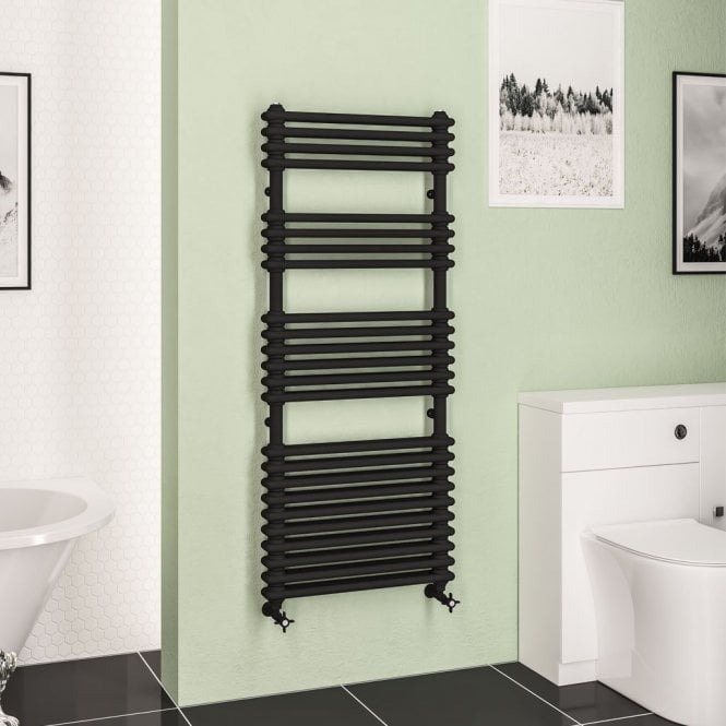 Eastbrook  Imperia 2 Column Multirail 1430mm x 600mm Matt Black   41.0837