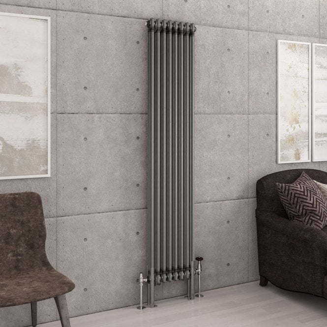 Eastbrook  Imperia 2 Column Radiator 1800mm x 380mm Bare Metal   41.0422