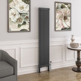 Eastbrook Imperia 2 Column Radiator 1800mm x 380mm Matt Anthracite   41.0346