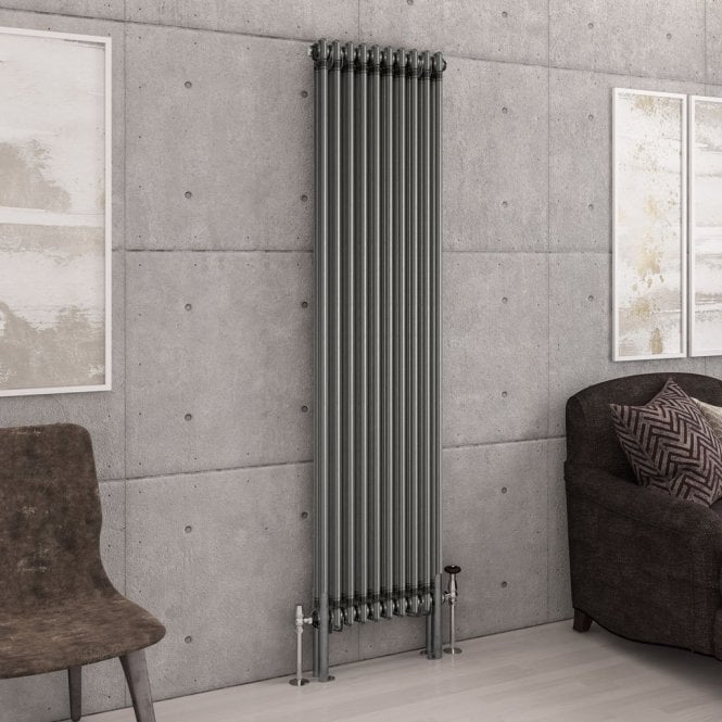 Eastbrook  Imperia 2 Column Radiator 1800mm x 470mm Bare Metal   41.0423