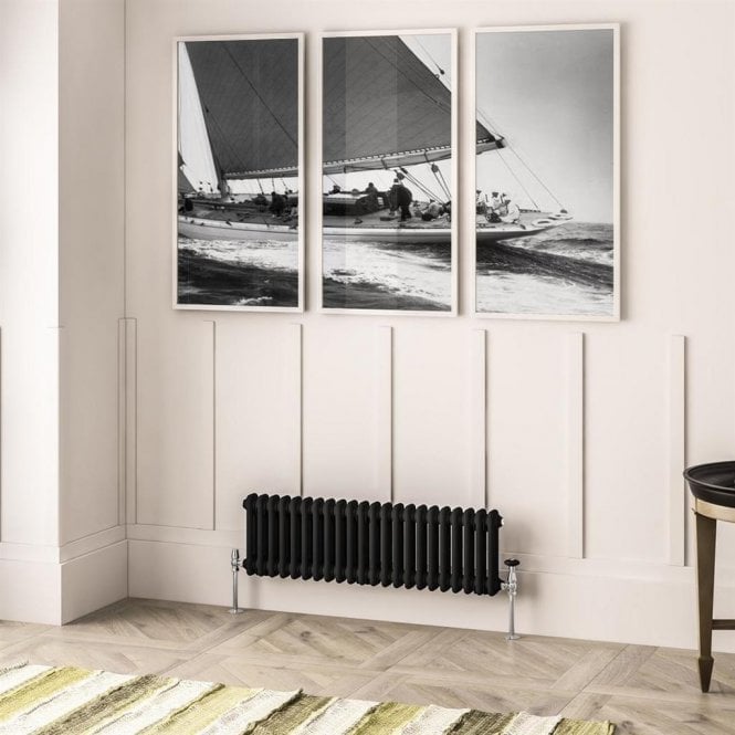 Eastbrook  Imperia 2 Column Radiator 300mm x 1010mm Matt Black   41.0901
