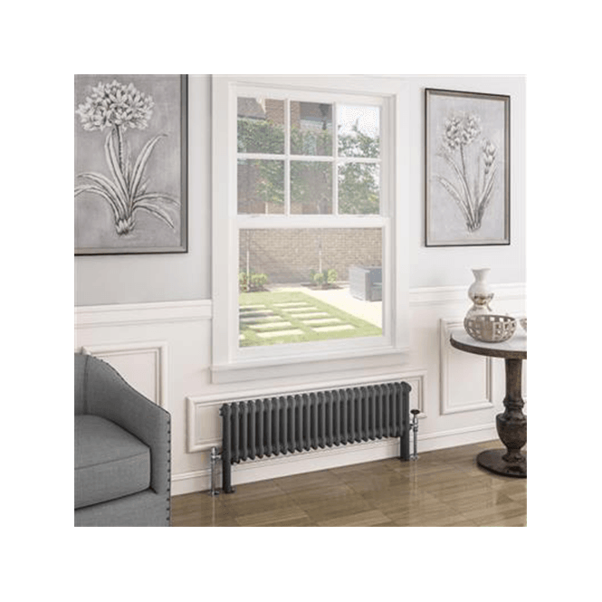 Eastbrook  Imperia 2 Column Radiator 300mm x 1145mm Matt Anthracite   41.0392
