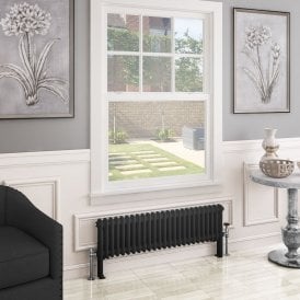 Eastbrook Imperia 2 Column Radiator 300mm x 1145mm Matt Black   41.0749