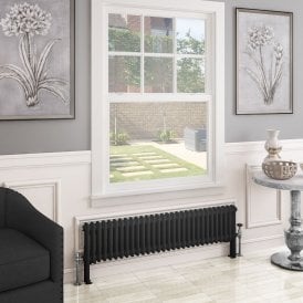 Eastbrook Imperia 2 Column Radiator 300mm x 1370mm Matt Black   41.0750