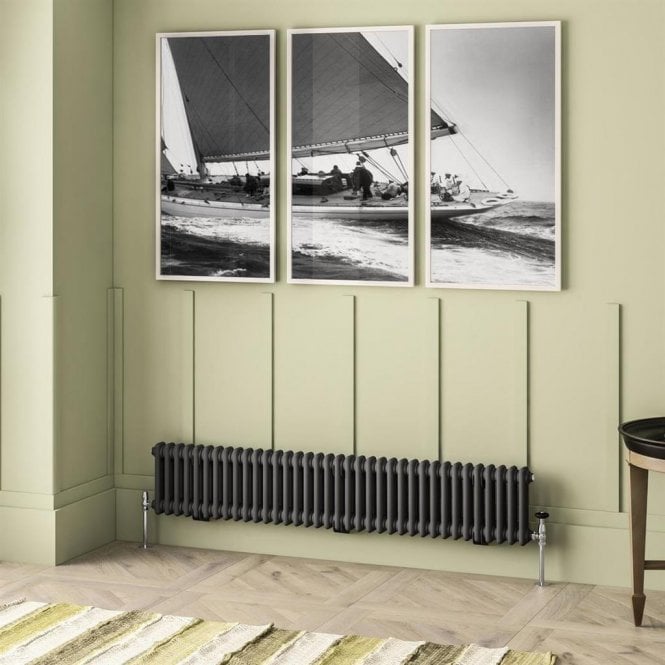 Eastbrook  Imperia 2 Column Radiator 300mm x 1640mm Matt Anthracite   41.0899