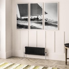 Eastbrook Imperia 2 Column Radiator 300mm x 830mm Matt Black   41.0900