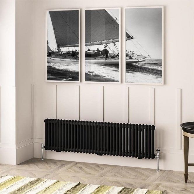 Eastbrook  Imperia 2 Column Radiator 450mm x 1460mm Matt Black   41.0918