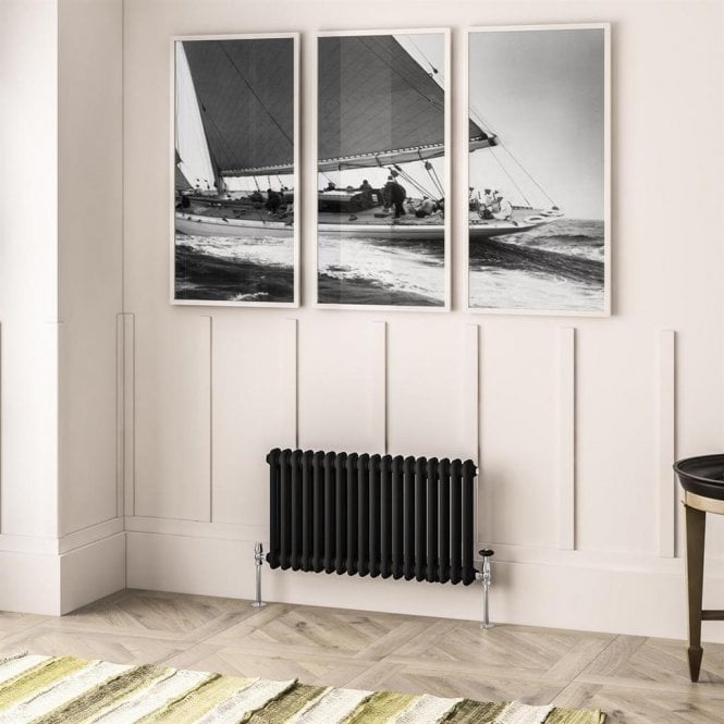 Eastbrook  Imperia 2 Column Radiator 450mm x 830mm Matt Black   41.0915