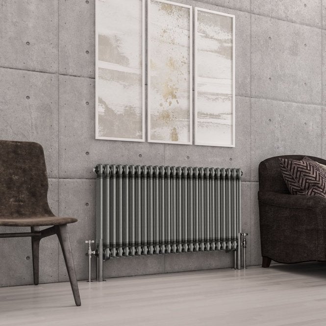 Eastbrook  Imperia 2 Column Radiator 600mm x 1145mm Bare Metal   41.0421