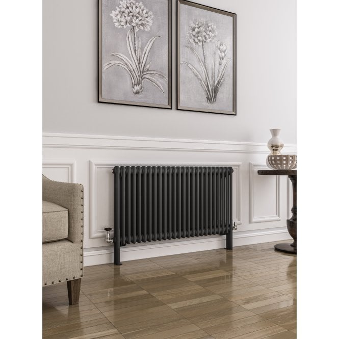 Eastbrook  Imperia 2 Column Radiator 600mm x 1145mm Matt Anthracite   41.0342