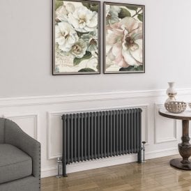 Eastbrook Imperia 2 Column Radiator 600mm x 1145mm Matt Anthracite   41.0342