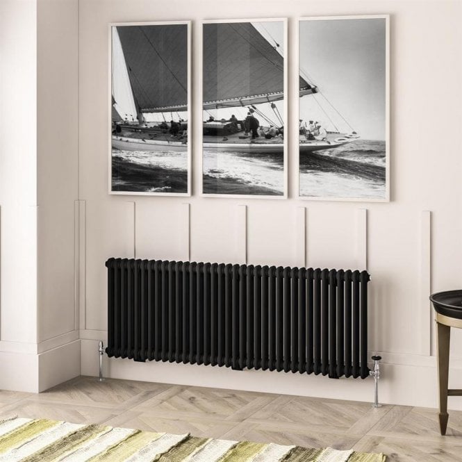 Eastbrook  Imperia 2 Column Radiator 600mm x 1640mm Matt Black   41.0923