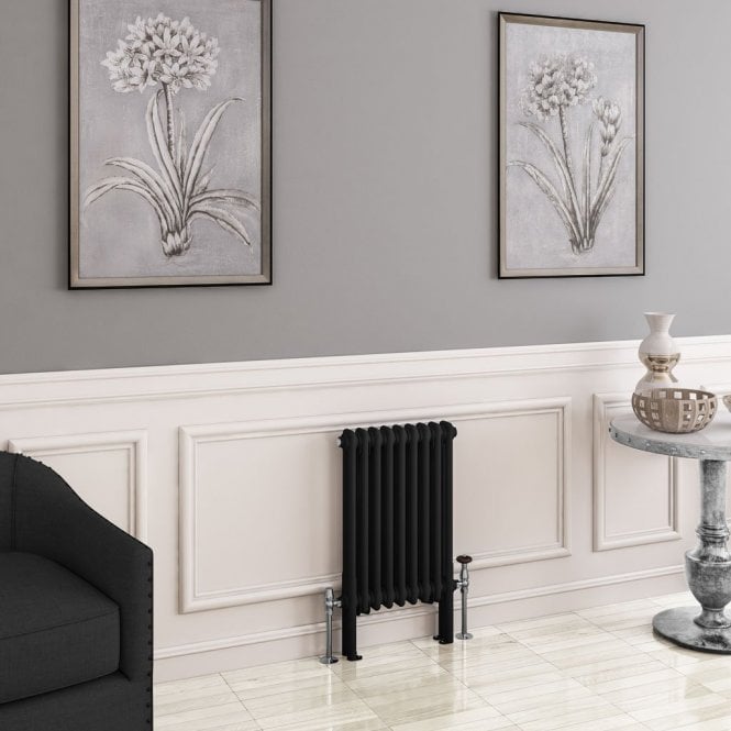 Eastbrook  Imperia 2 Column Radiator 600mm x 425mm Matt Black   41.0751