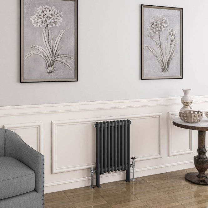 Eastbrook  Imperia 2 Column Radiator 600mm x 470mm Matt Anthracite   41.0395