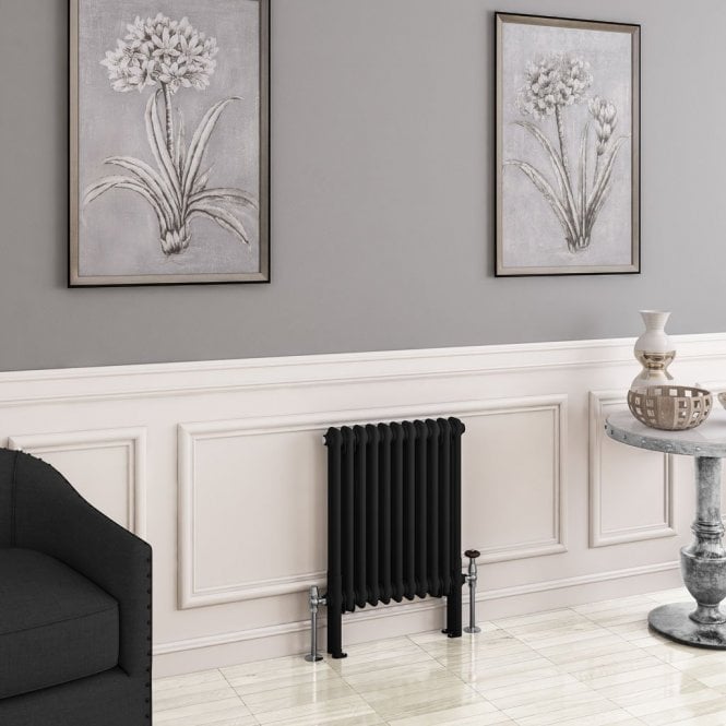 Eastbrook  Imperia 2 Column Radiator 600mm x 515mm Matt Black   41.0753