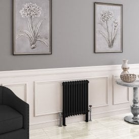 Eastbrook Imperia 2 Column Radiator 600mm x 515mm Matt Black   41.0753