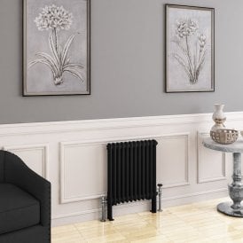 Eastbrook Imperia 2 Column Radiator 600mm x 560mm Matt Black   41.0754