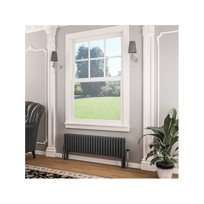 Eastbrook  Imperia 3 Column Radiator 300mm x 1370mm Matt Anthracite   41.0411
