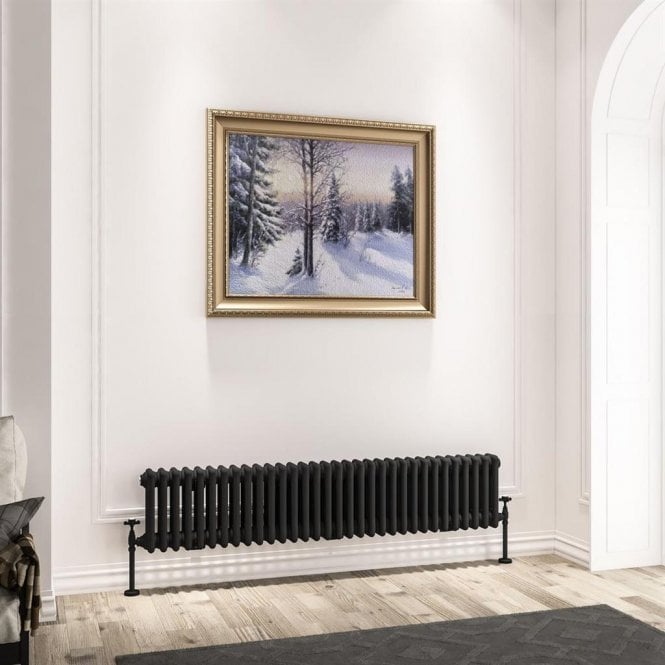 Eastbrook  Imperia 3 Column Radiator 300mm x 1460mm Matt Black   41.0950