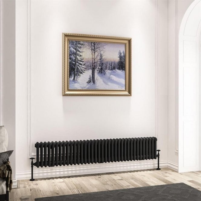 Eastbrook  Imperia 3 Column Radiator 300mm x 1640mm Matt Black   41.0951