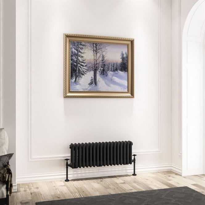 Eastbrook  Imperia 3 Column Radiator 300mm x 830mm Matt Black   41.0948