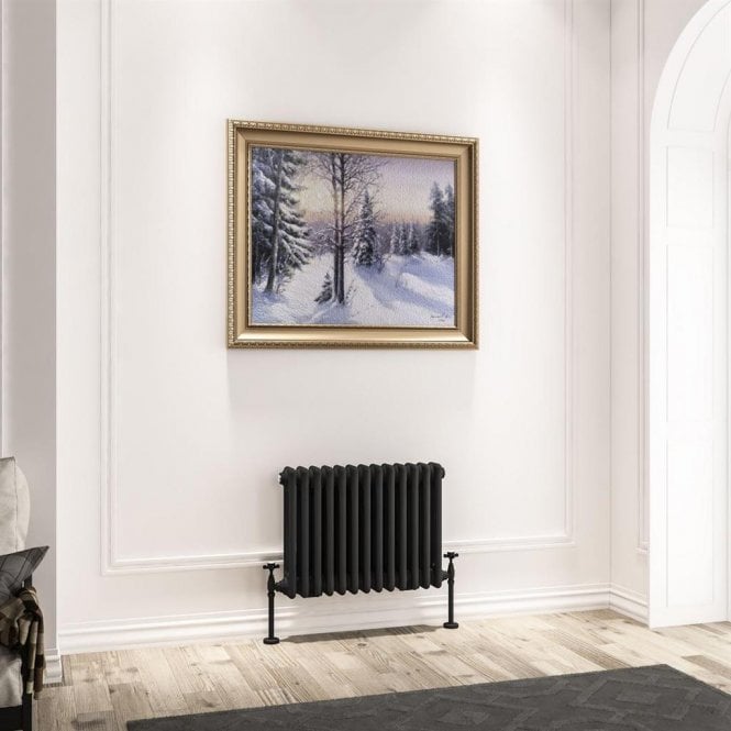 Eastbrook  Imperia 3 Column Radiator 450mm x 605mm Matt Black   41.0962