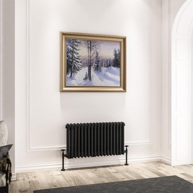 Eastbrook  Imperia 3 Column Radiator 450mm x 830mm Matt Black   41.0963