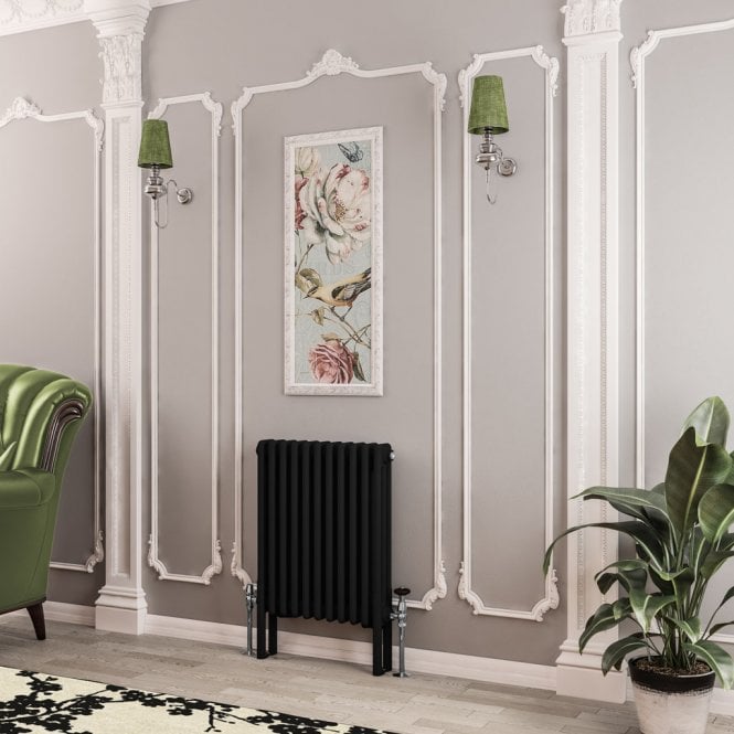 Eastbrook  Imperia 3 Column Radiator 600mm x 515mm Matt Black   41.0768
