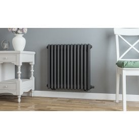 Eastbrook Imperia 3 Column Radiator 600mm x 605mm Matt Anthracite   41.0354