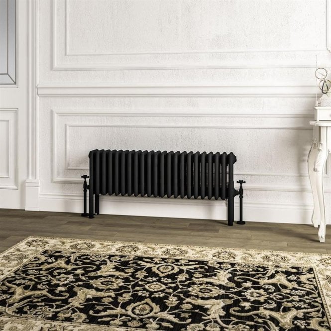 Eastbrook  Imperia 4 Column Radiator 300mm x 1010mm Matt Black   41.1043