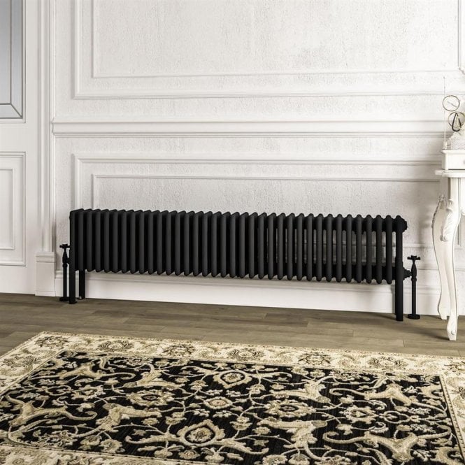 Eastbrook  Imperia 4 Column Radiator 300mm x 1640mm Matt Black   41.1047