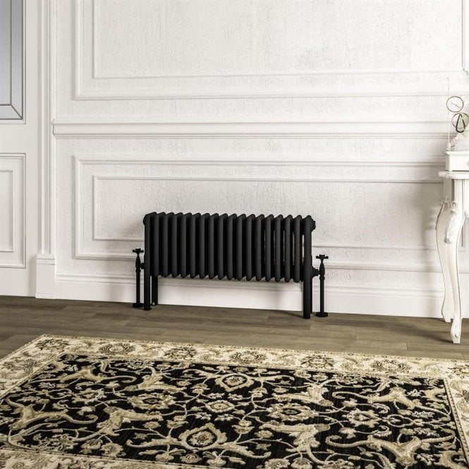 Eastbrook  Imperia 4 Column Radiator 300mm x 830mm Matt Black   41.1042