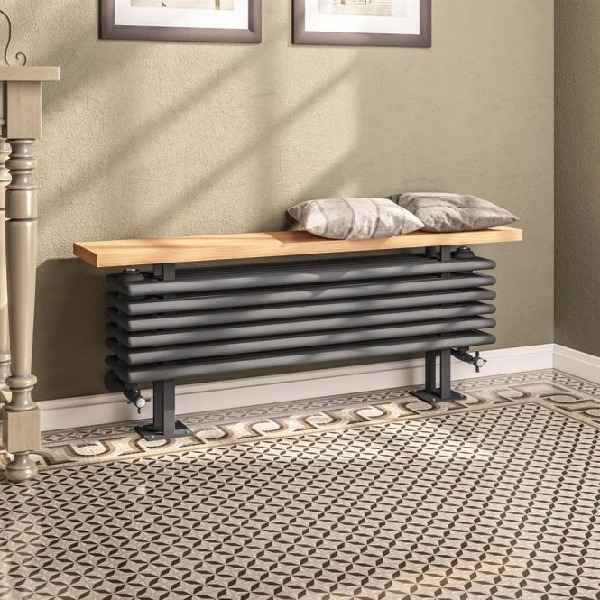 Eastbrook  Imperia 6 Column Bench Radiator 480mm x 1200mm Matt Anthracite   41.1108