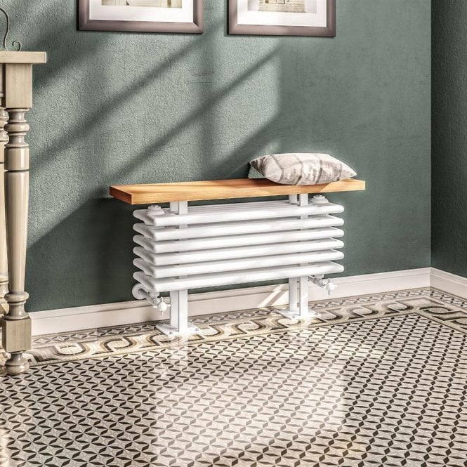 Eastbrook  Imperia 6 Column Bench Radiator 480mm x 850mm Gloss White   41.1105