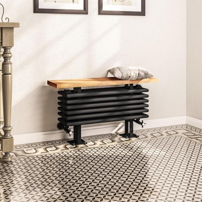 Eastbrook  Imperia 6 Column Bench Radiator 480mm x 850mm Matt Black   41.1109