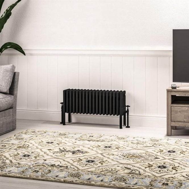 Eastbrook  Imperia 6 Column Radiator 300mm x 830mm Matt Black   41.1077