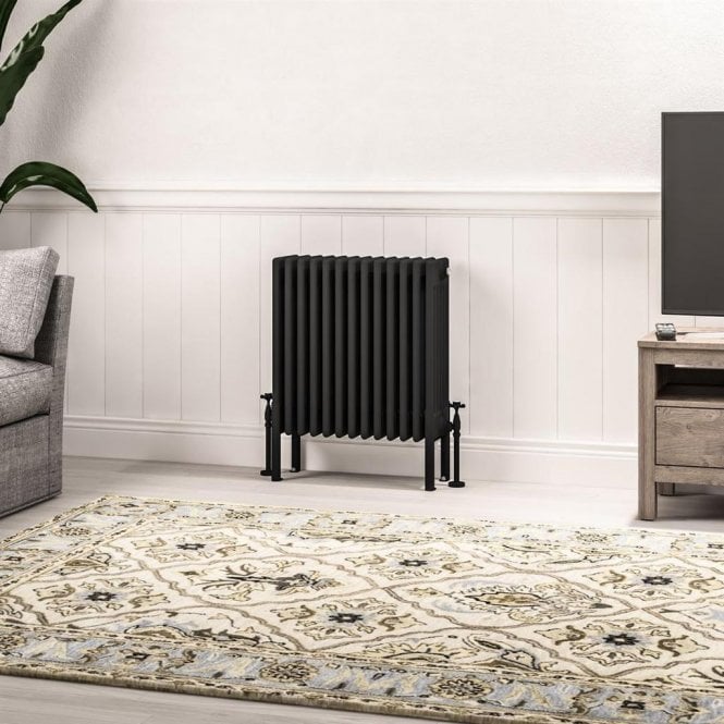 Eastbrook  Imperia 6 Column Radiator 600mm x 605mm Matt Black   41.1098