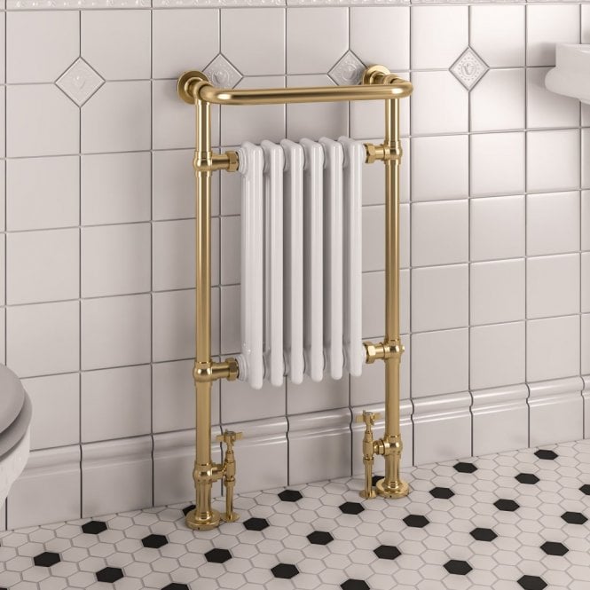 Eastbrook  Isbourne 940mm x 507mm Brushed Brass/Gloss White   41.0809