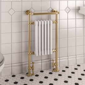 Eastbrook Isbourne 940mm x 507mm Brushed Brass/Gloss White   41.0809