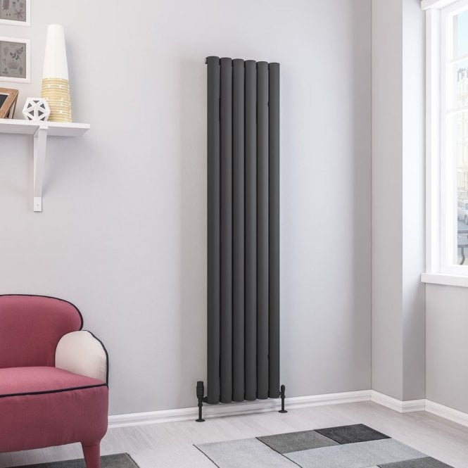 Eastbrook  Kelmscott 1800mm x 415mm Aluminium Radiator Matt Anthracite   89.0263